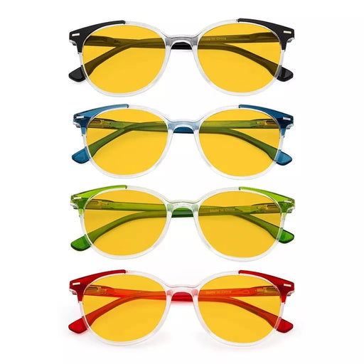 eyekeeper.com 4 Pack Round Blue Light Blocking Reading Glasses HP9002C Eyeglasses