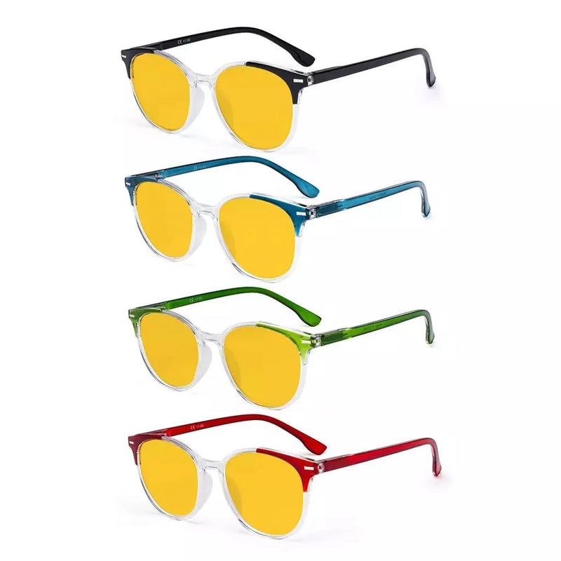 eyekeeper.com 4 Pack Round Blue Light Blocking Reading Glasses HP9002C Eyeglasses