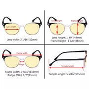 eyekeeper.com 4 Pack Round Blue Light Blocking Reading Glasses TM9002C Eyeglasses