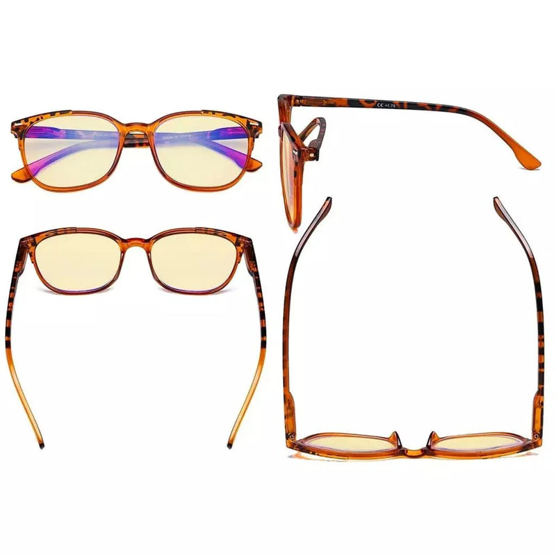 eyekeeper.com 4 Pack Round Blue Light Blocking Reading Glasses TM9002C Eyeglasses