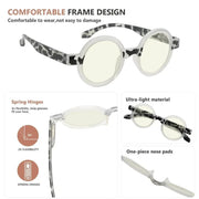 eyekeeper.com 4 Pack Round Blue Light Filter Reading Glasses UVR2007Z Eyeglasses