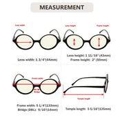 eyekeeper.com 4 Pack Round Blue Light Filter Reading Glasses UVR2025 Eyeglasses