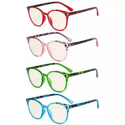 eyekeeper.com 4 Pack Round Blue Light Filter Reading Glasses UVR9002D Eyeglasses