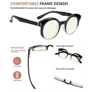 eyekeeper.com 4 Pack Round Chic Blue Light Filter Reading Glasses UVR2032 Eyeglasses