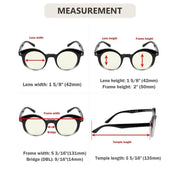 eyekeeper.com 4 Pack Round Chic Blue Light Filter Reading Glasses UVR2032 Eyeglasses