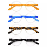 eyekeeper.com 4 Pack Round Cute Reading Glasses Vintage Stylish Readers R2007T Eyeglasses