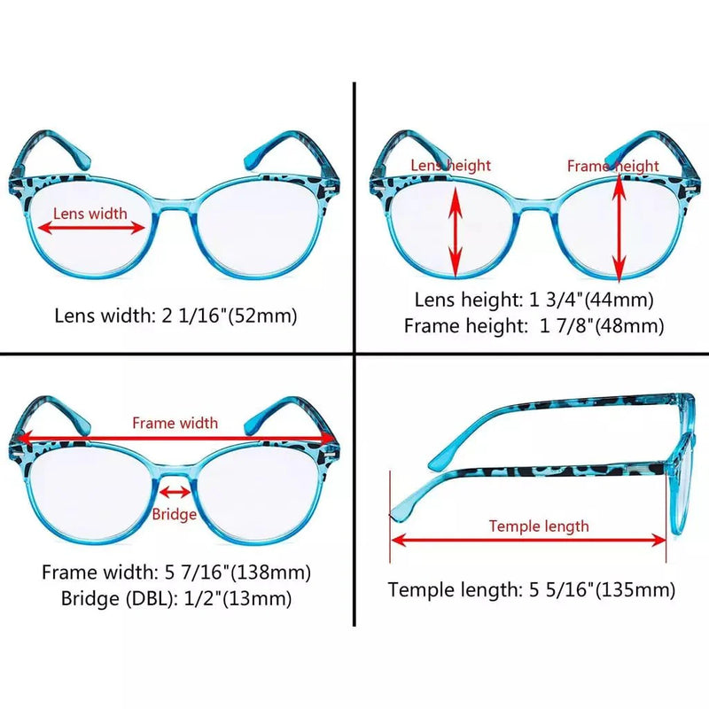eyekeeper.com 4 Pack Round Fashionable Reading Glasses R9002D Eyeglasses