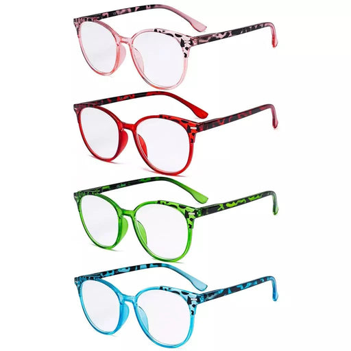 eyekeeper.com 4 Pack Round Fashionable Reading Glasses R9002D Eyeglasses