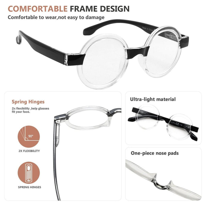 Eyekeeper.Com - 4 Pack Round Frame Reading Glasses R2007T