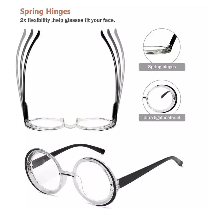 eyekeeper.com 4 Pack Round Reading Glasses Stylish Readers R2005N Eyeglasses