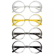 eyekeeper.com 4 Pack Round Reading Glasses Stylish Readers R2005N Eyeglasses