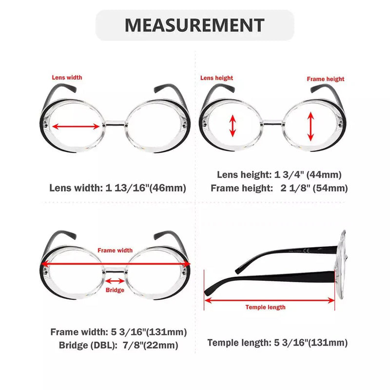 eyekeeper.com 4 Pack Round Reading Glasses Stylish Readers R2005N Eyeglasses