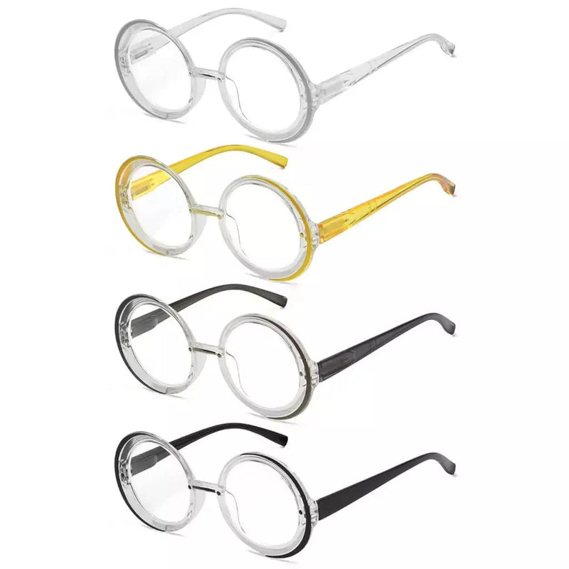 eyekeeper.com 4 Pack Round Reading Glasses Stylish Readers R2005N Eyeglasses
