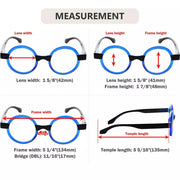 eyekeeper.com 4 Pack Round Retro Design Reading Glasses Small Fun Readers R2007C Eyeglasses