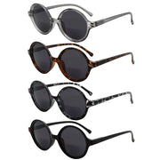 eyekeeper.com 4 Pack Round Stylish Bifocal Reading Sunglasses SBR2025 Sunglasses