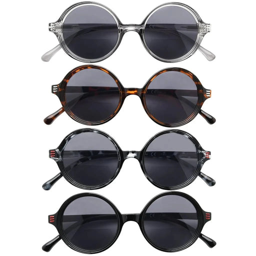 eyekeeper.com 4 Pack Round Stylish Bifocal Reading Sunglasses SBR2025 Sunglasses