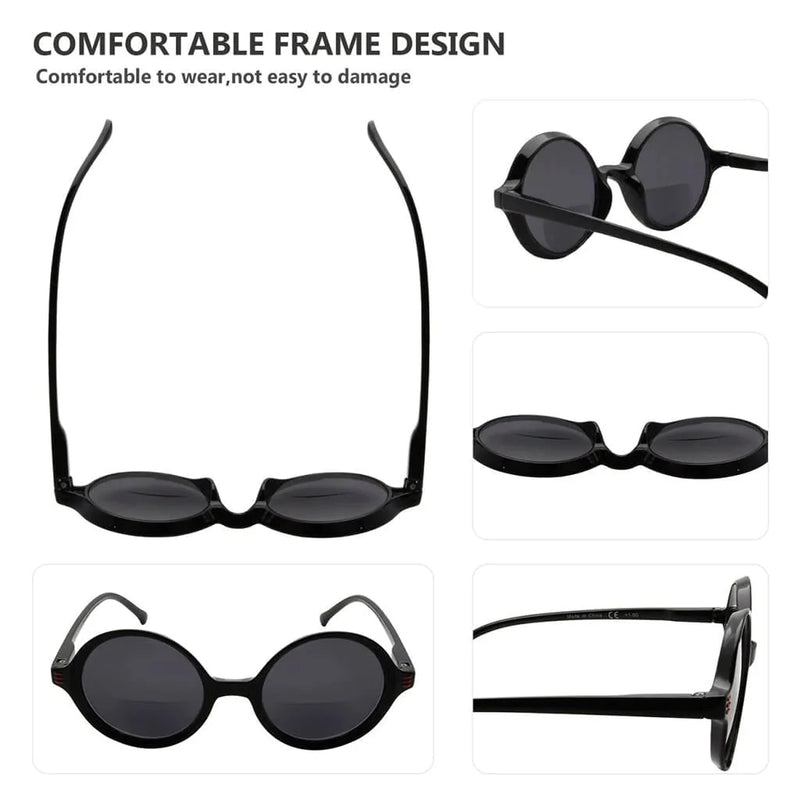 eyekeeper.com 4 Pack Round Stylish Bifocal Reading Sunglasses SBR2025 Sunglasses