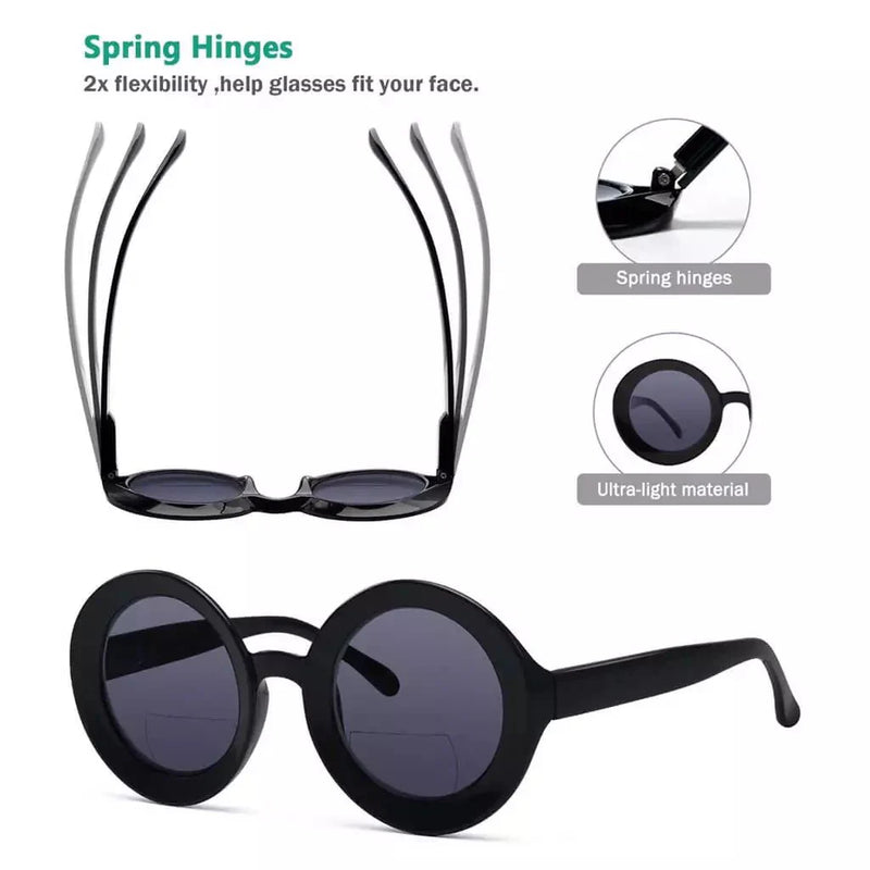 eyekeeper.com 4 Pack Round Thicker Frame Bifocal Sunglasses Readers SG9109RSP Sunglasses