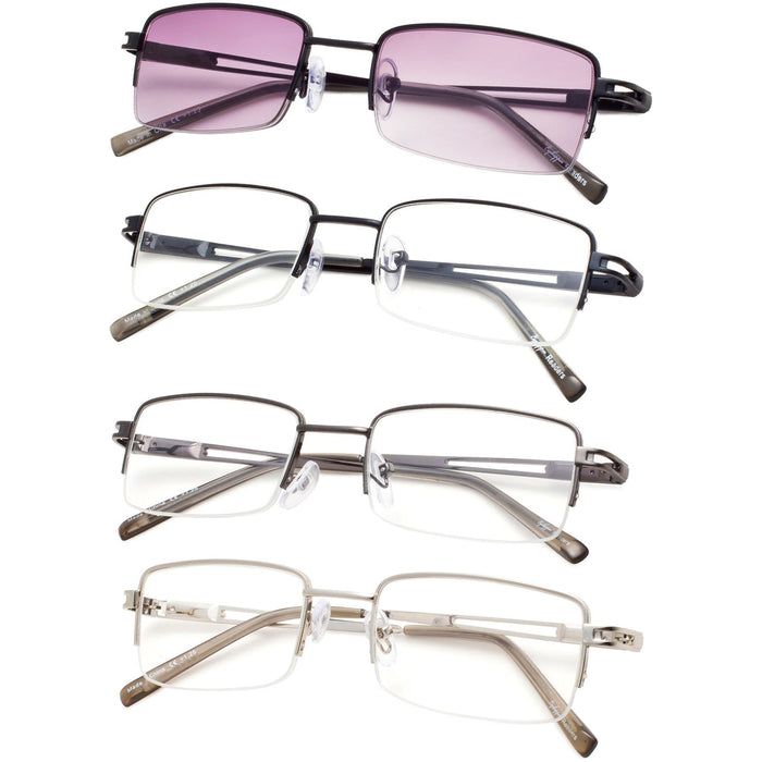 Eyekeeper - 4 Pack Semi Rim Reading Glasses R15014