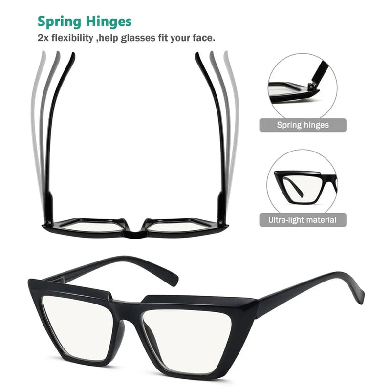 eyekeeper.com 4 Pack Sharp Cat-eye Progressive Multifocal Readers M2138 Eyeglasses