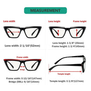 eyekeeper.com 4 Pack Sharp Cat-eye Progressive Multifocal Readers M2138 Eyeglasses