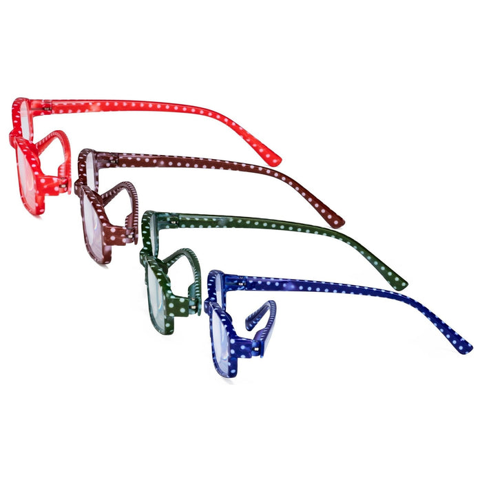 Eyekeeper - 4 Pack Small Lens Colorful Reading Glasses R908Pb