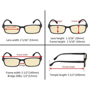 eyekeeper.com 4 Pack Small Lens Blue Light Blocking Reading Glasses TM097 Eyeglasses
