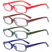 eyekeeper.com 4 Pack Small Lens Colorful Reading Glasses R908PB Eyeglasses