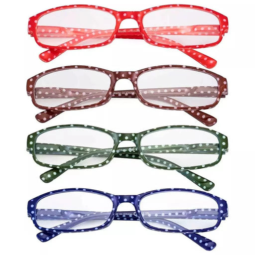 eyekeeper.com 4 Pack Small Lens Colorful Reading Glasses R908PB Eyeglasses