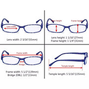 eyekeeper.com 4 Pack Small Lens Colorful Reading Glasses R908PB Eyeglasses