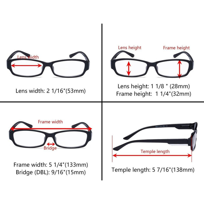 Eyekeeper.Com - 4 Pack Small Lens Reading Glasses R9105