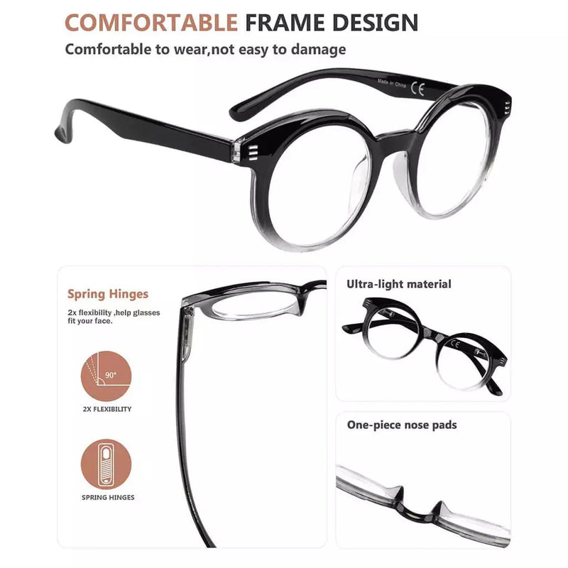 eyekeeper.com 4 Pack Small Lens Round Reading Glasses R2032 Eyeglasses