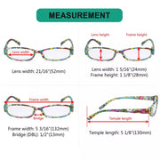 eyekeeper.com 4 Pack Small Reading Glasses Funky Floral Pattern Readers R9104F Eyeglasses
