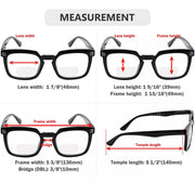 eyekeeper.com 4 Pack Square Bifocal Reading Glasses BR2104 Eyeglasses