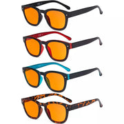 eyekeeper.com 4 Pack Square Blue Light Blocking Reading Glasses DS089 Eyeglasses