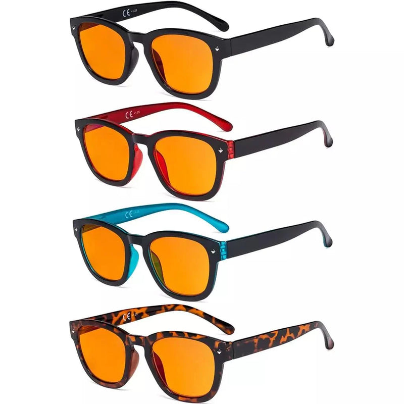 eyekeeper.com 4 Pack Square Blue Light Blocking Reading Glasses DS089 Eyeglasses