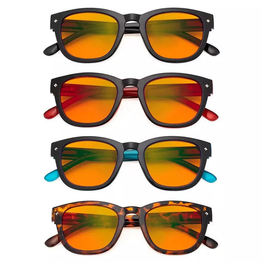 eyekeeper.com 4 Pack Square Blue Light Blocking Reading Glasses DS089 Eyeglasses