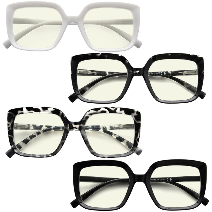Eyekeeper  - 4 Pack Blue Light Filter Reading Glasses UVR2014