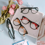 eyekeeper.com 4 Pack Square Large Lenses Reading Glasses Spring-Hinges Readers R080 Eyeglasses