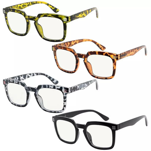 eyekeeper.com 4 Pack Square Progressive Multifocus Readers M2104 Eyeglasses