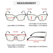 eyekeeper.com 4 Pack Square Progressive Multifocus Reading Glasses M2105 Eyeglasses