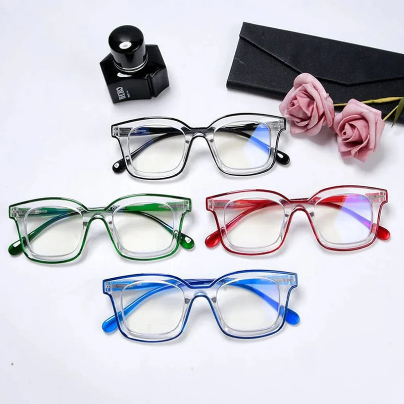eyekeeper.com 4 Pack Square Progressive Multifocus Reading Glasses M2105 Eyeglasses