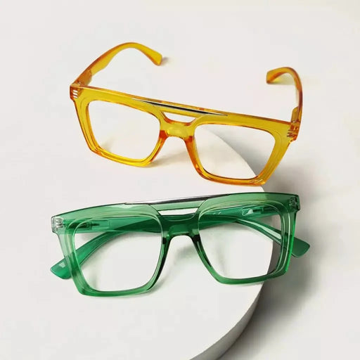 eyekeeper.com 4 Pack Square Reading Glasses Double Bridge Readers R2034 Eyeglasses