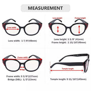 eyekeeper.com 4 Pack Striped Decorative Progressive Multifocus Reading Glasses M2119 Eyeglasses