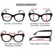 eyekeeper.com 4 Pack Bifocal Reading Glasses Oversized Square Readers BR1555 Eyeglasses