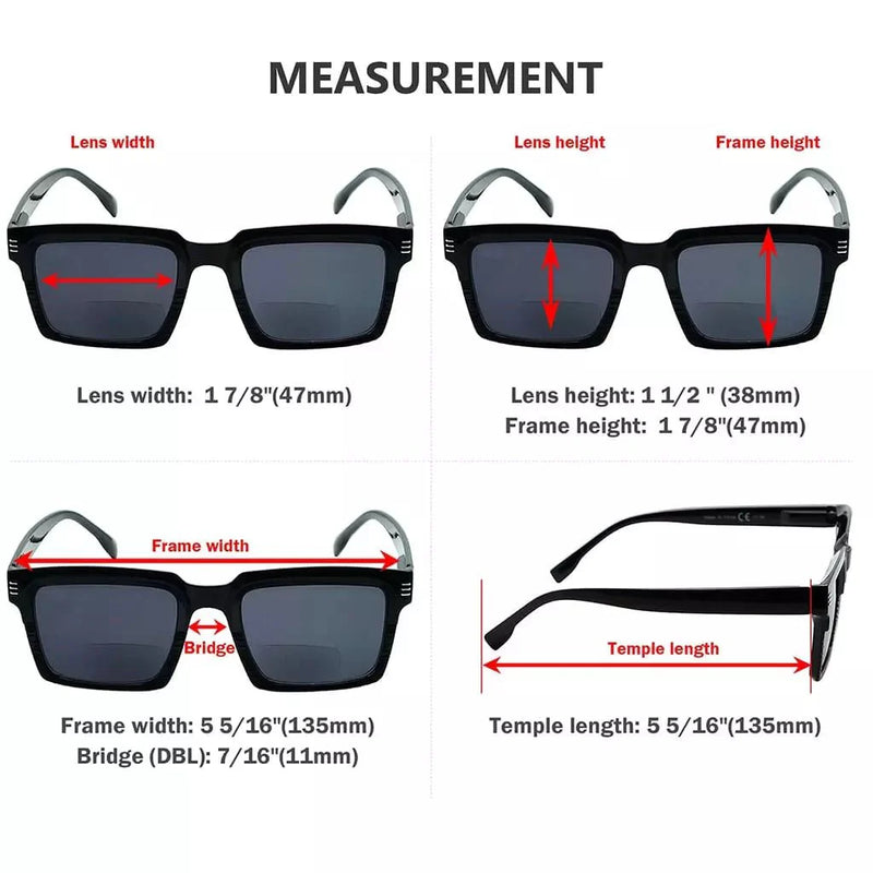 eyekeeper.com 4 Pack Stylish Bifocal Reading Sunglasses SBR2027 Sunglasses