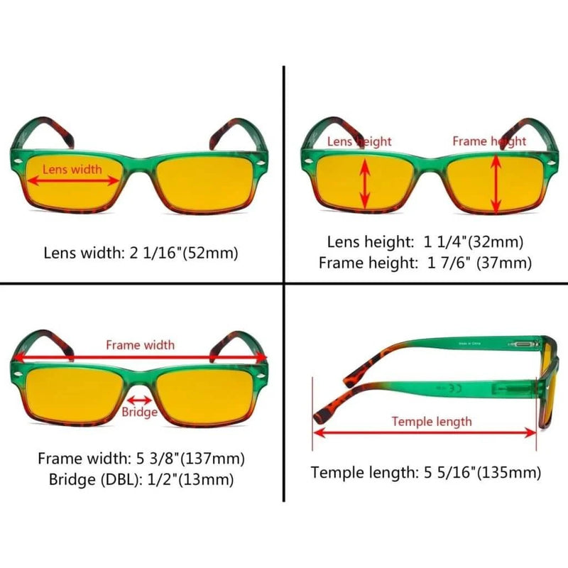 eyekeeper.com 4 Pack Stylish Blue Light Blocking Reading Glasses HP108D Eyeglasses