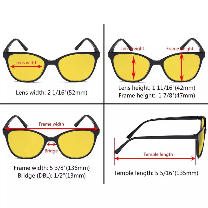 eyekeeper.com 4 Pack Stylish Blue Light Blocking Reading Glasses HPFH1570 Eyeglasses