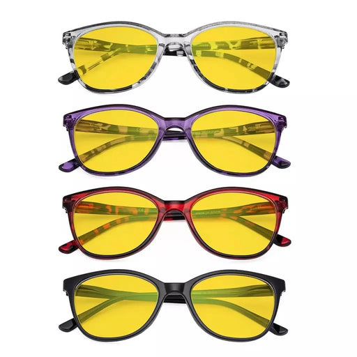 eyekeeper.com 4 Pack Stylish Blue Light Blocking Reading Glasses HPFH1570 Eyeglasses