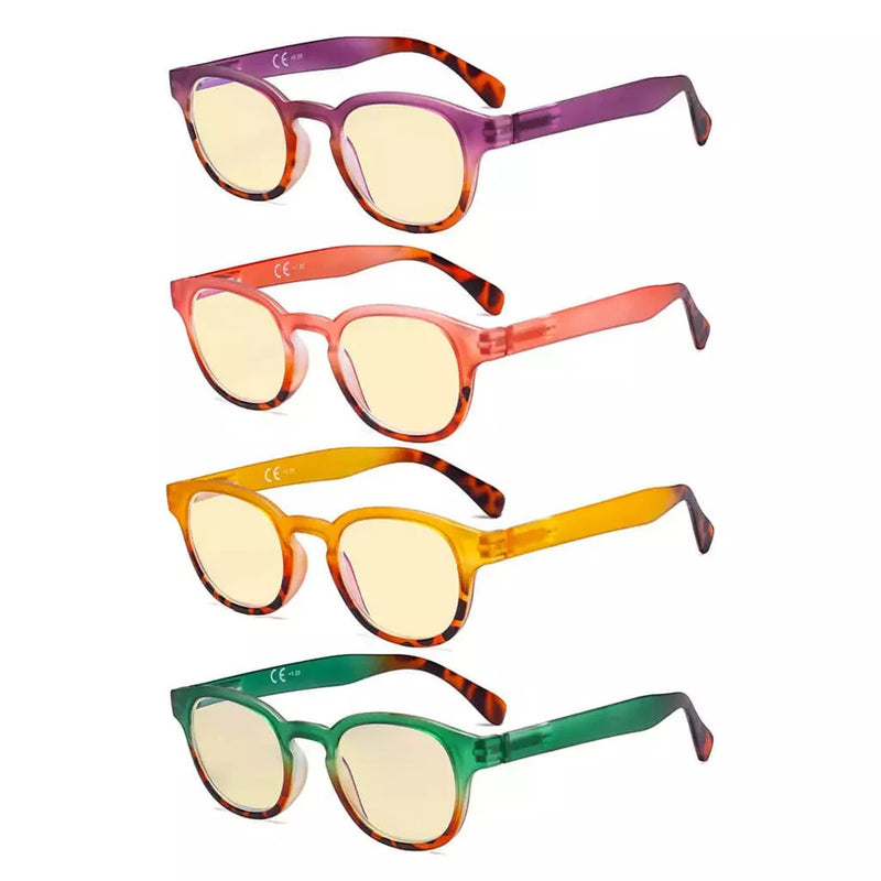 eyekeeper.com 4 Pack Stylish Blue Light Blocking Reading Glasses TM124D Eyeglasses
